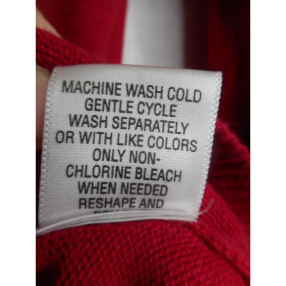 Studio Works Womens Red Button Front Cardigan Knit Long Sleeve Cotton Size 2X - Picture 4 of 7